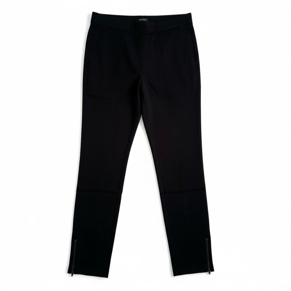 Talbots Black Stretch Pants Medium Pull-On Slim Ankle Career Casual Comfort
